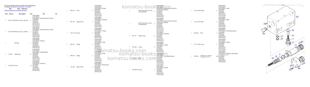 Komatsu pc3000-6 s/n 46159 Parts catalog cover Page 6
