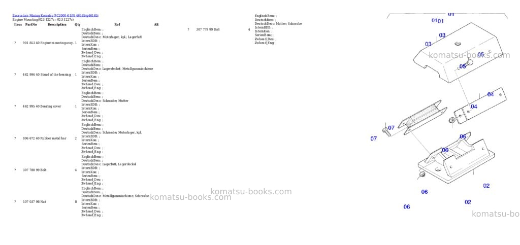 Komatsu pc3000-6 s/n 46165 Parts catalog cover Page 3