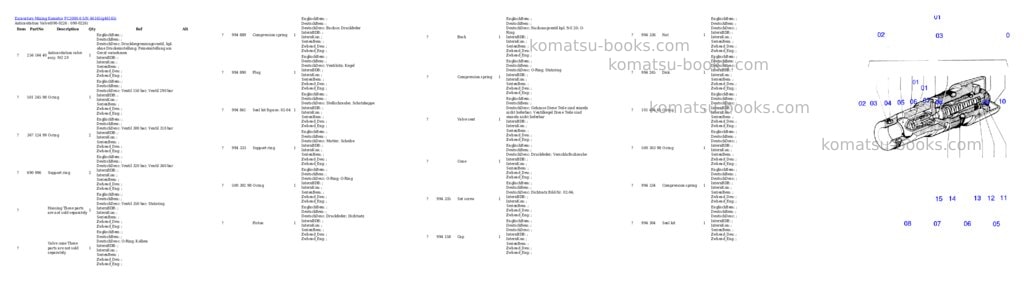 Komatsu pc3000-6 s/n 46165 Parts catalog cover Page 7