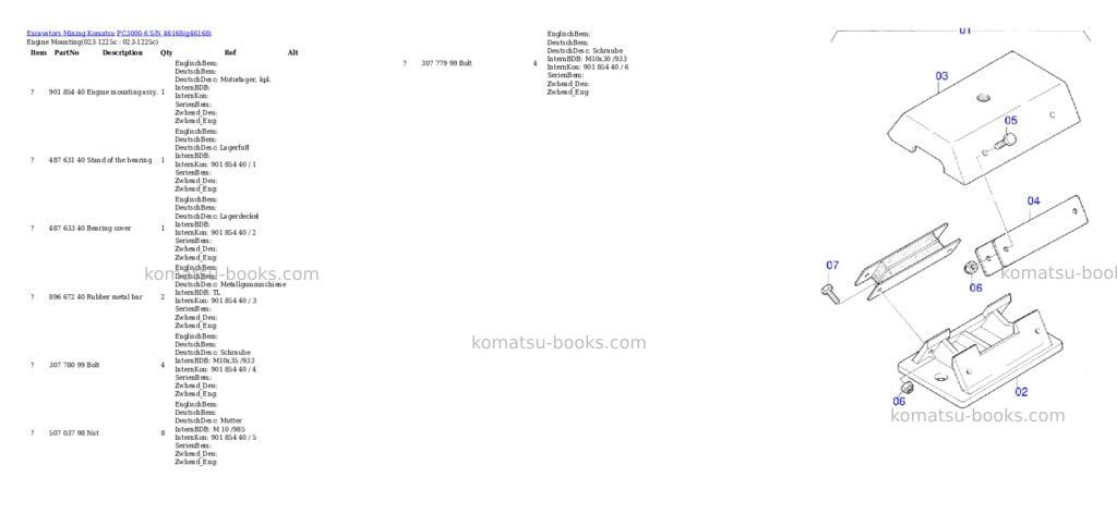 Komatsu pc3000-6 s/n 46168 Parts catalog cover Komatsu pc3000-6 s/n 46168 Parts catalog cover