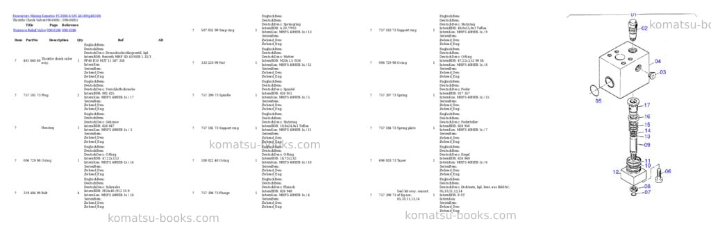 Komatsu pc3000-6 s/n 46169 Parts catalog cover Page 9