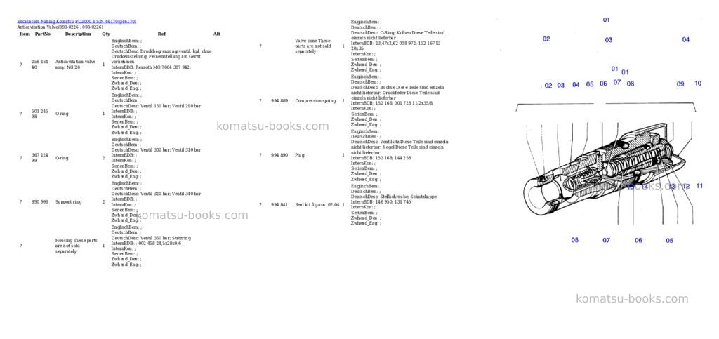 Komatsu pc3000-6 s/n 46170 Parts catalog cover Page 6