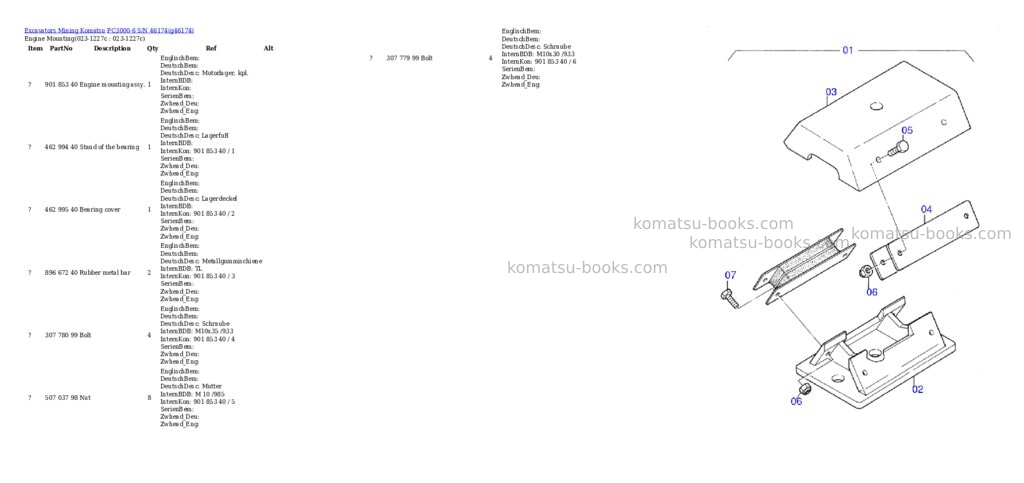 Komatsu pc3000-6 s/n 46174 Parts catalog cover Page 2