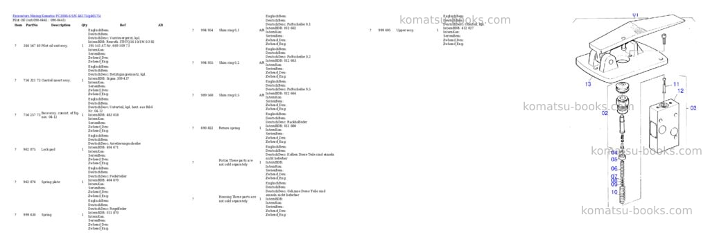 Komatsu pc3000-6 s/n 46175 Parts catalog cover Page 8