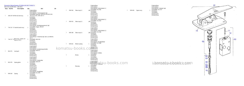 Komatsu pc3000-6 s/n 46177 Parts catalog cover Page 8
