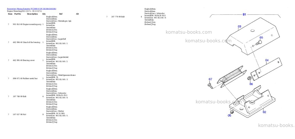 Komatsu pc3000-6 s/n 46184 Parts catalog cover Page 3