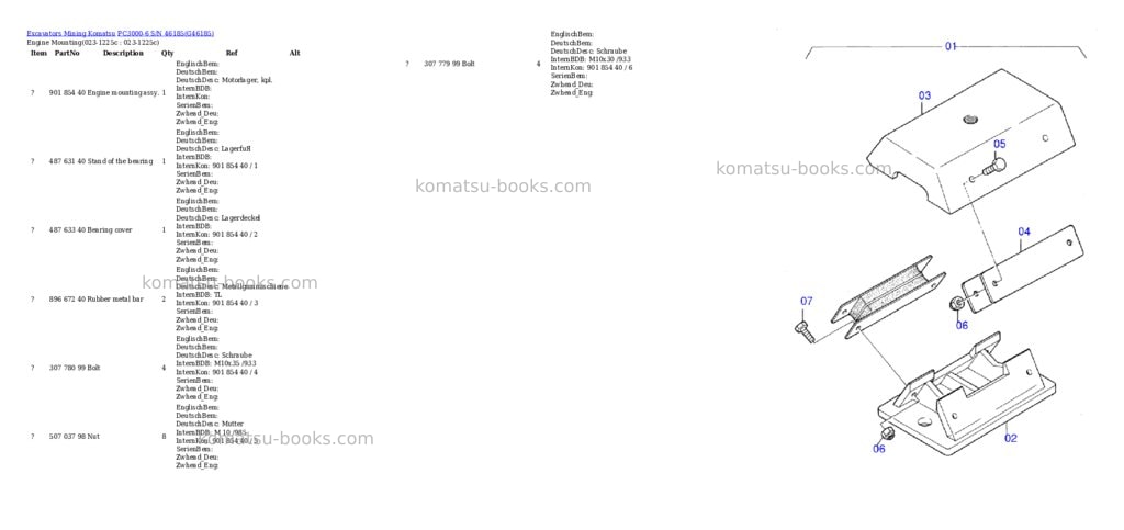 Komatsu pc3000-6 s/n 46185 Parts catalog cover Komatsu pc3000-6 s/n 46185 Parts catalog cover