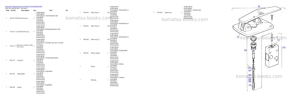 Komatsu pc3000-6 s/n 46190 Parts catalog cover Page 8