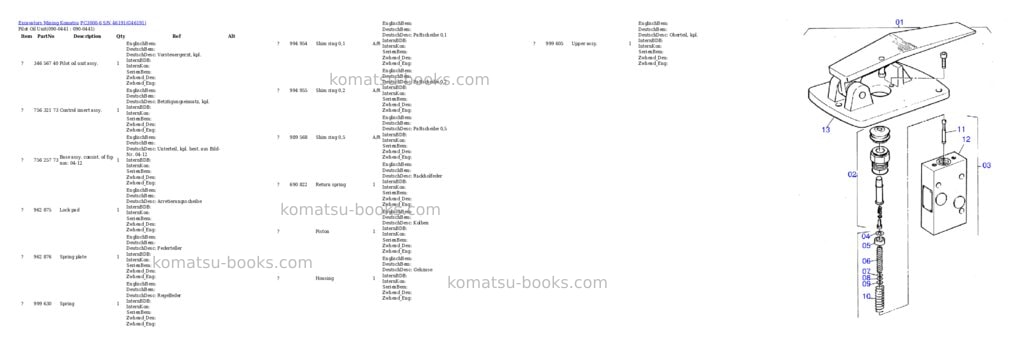 Komatsu pc3000-6 s/n 46191 Parts catalog cover Page 8