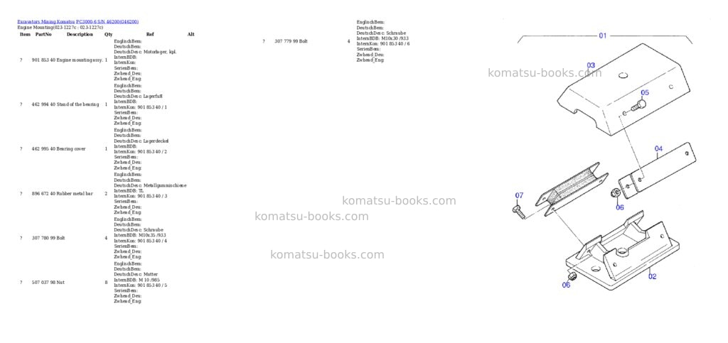 Komatsu pc3000-6 s/n 46200 Parts catalog cover Page 2
