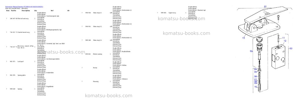 Komatsu pc3000-6 s/n 46201 Parts catalog cover Page 8