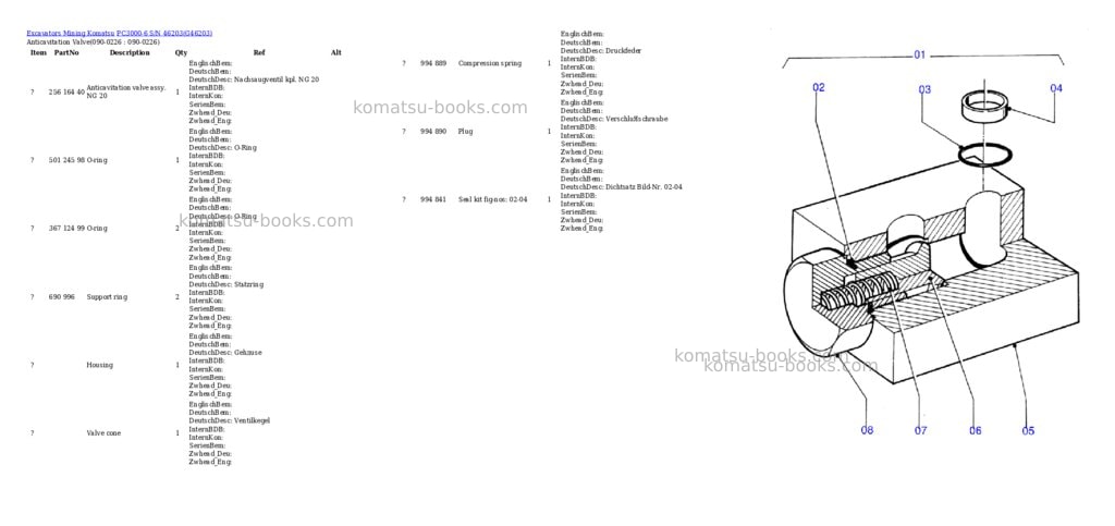 Komatsu pc3000-6 s/n 46203 Parts catalog cover Page 4 Komatsu pc3000-6 s/n 46203 Parts catalog cover Page 4
