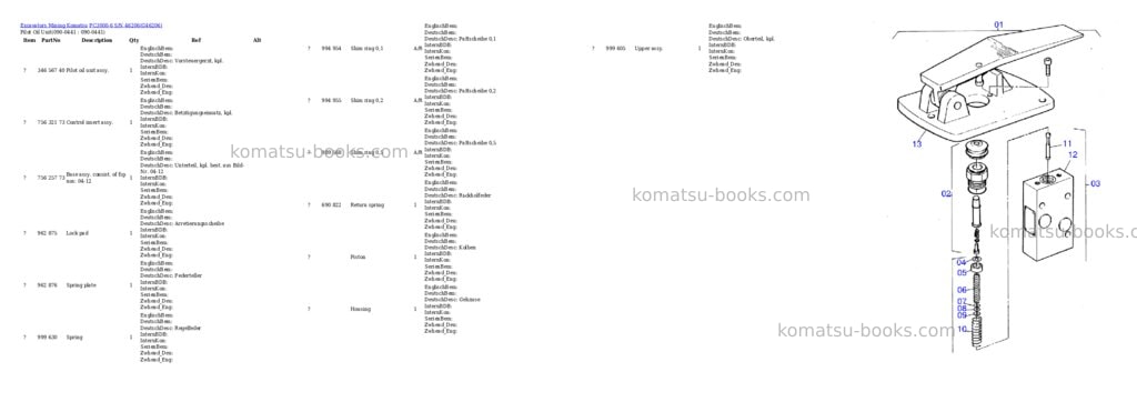 Komatsu pc3000-6 s/n 46206 Parts catalog cover Page 8