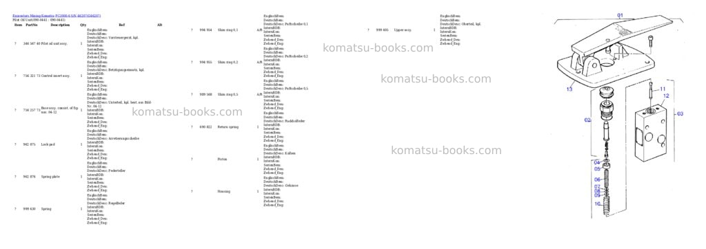 Komatsu pc3000-6 s/n 46207 Parts catalog cover Page 8