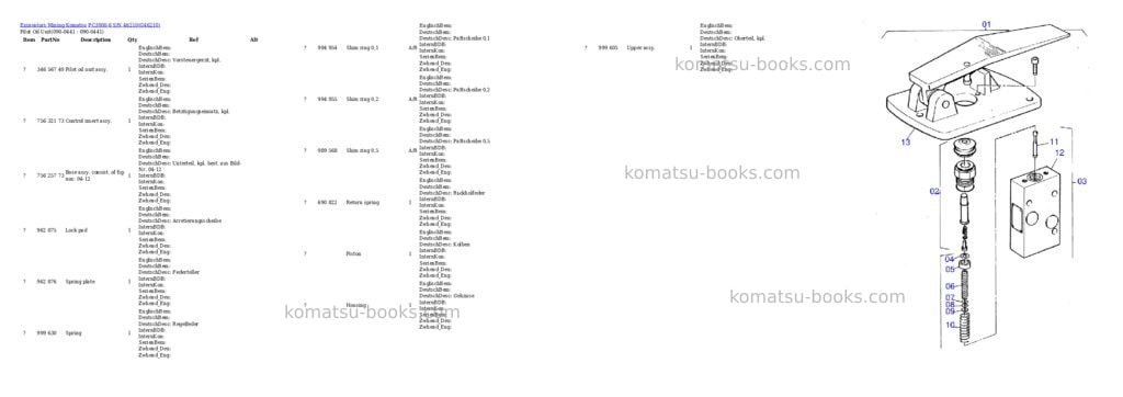 Komatsu pc3000-6 s/n 46210 Parts catalog cover Page 8