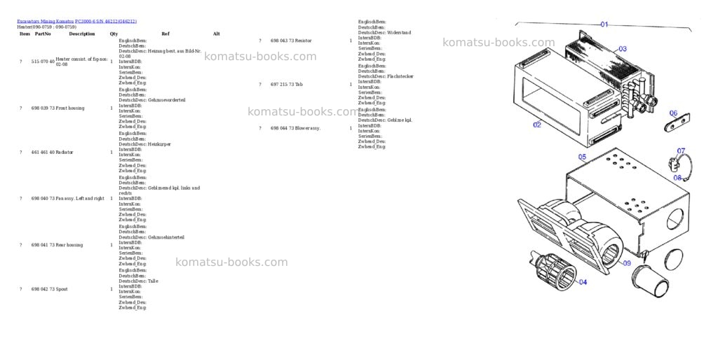 Komatsu pc3000-6 s/n 46212 Parts catalog cover Page 10