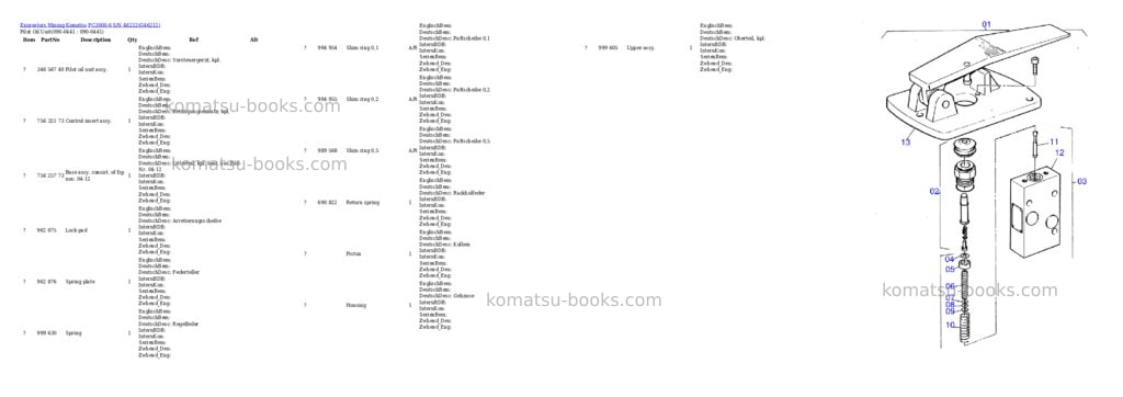 Komatsu pc3000-6 s/n 46212 Parts catalog cover Page 8