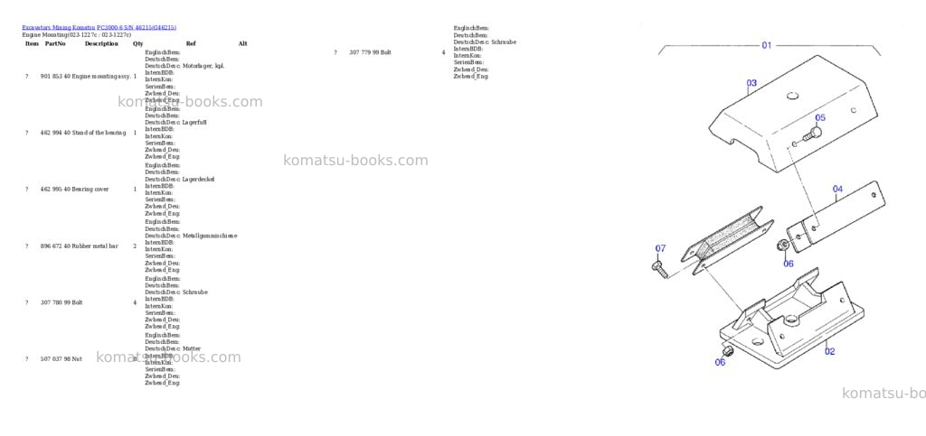 Komatsu pc3000-6 s/n 46215 Parts catalog cover Page 2