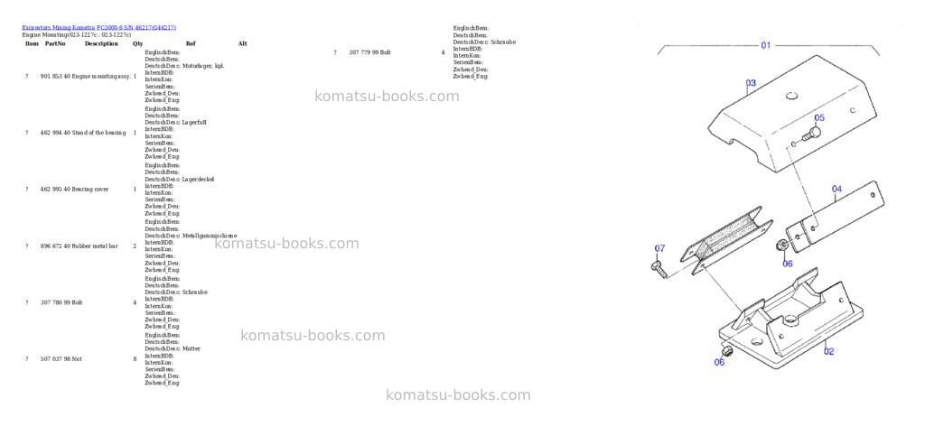 Komatsu pc3000-6 s/n 46217 Parts catalog cover Page 2