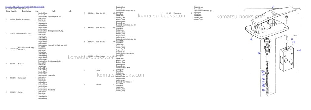 Komatsu pc3000-6 s/n 46218 Parts catalog cover Page 8