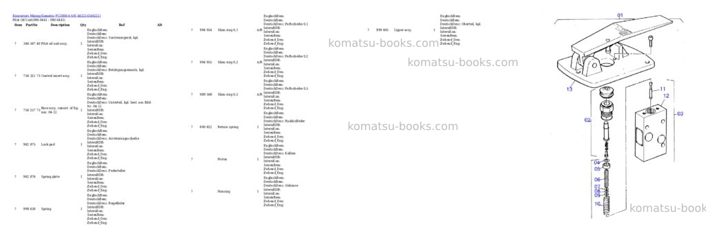 Komatsu pc3000-6 s/n 46221 Parts catalog cover Page 8