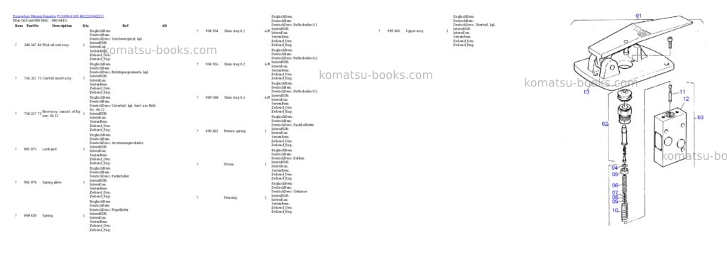 Komatsu pc3000-6 s/n 46222 Parts catalog cover Page 8