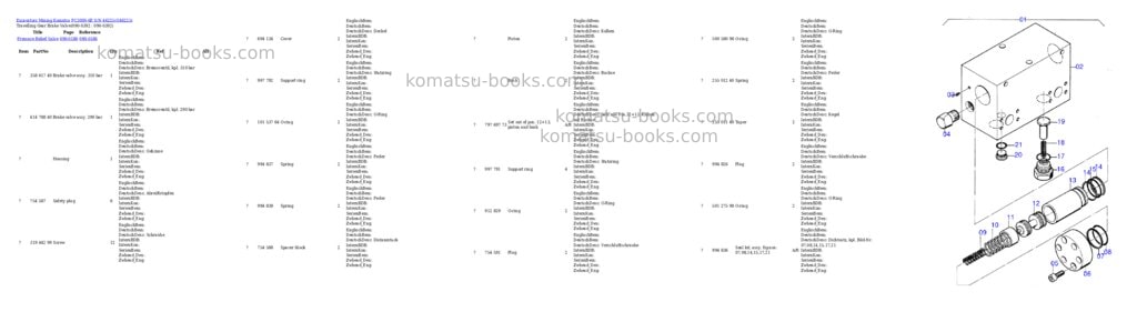Komatsu pc3000-6e s/n 46225 Parts catalog cover Page 4