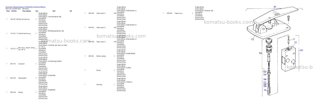 Komatsu pc3000-6e s/n 46225 Parts catalog cover Page 6
