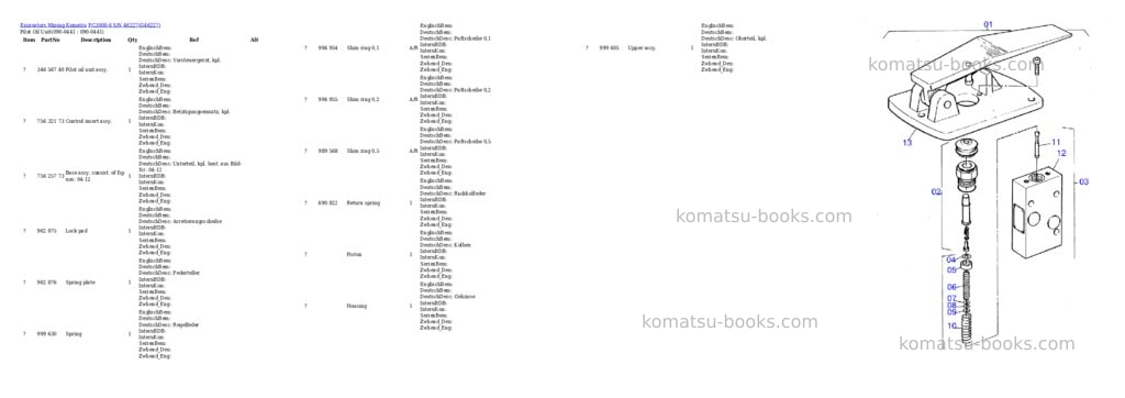 Komatsu pc3000-6 s/n 46227 Parts catalog cover Page 8