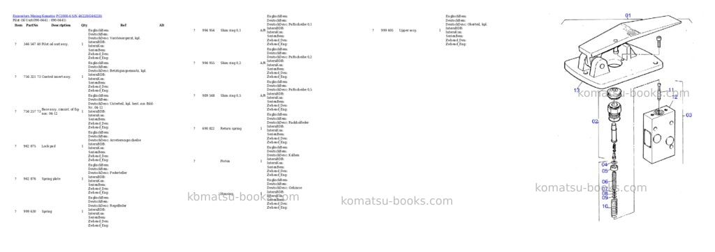 Komatsu pc3000-6 s/n 46228 Parts catalog cover Page 8