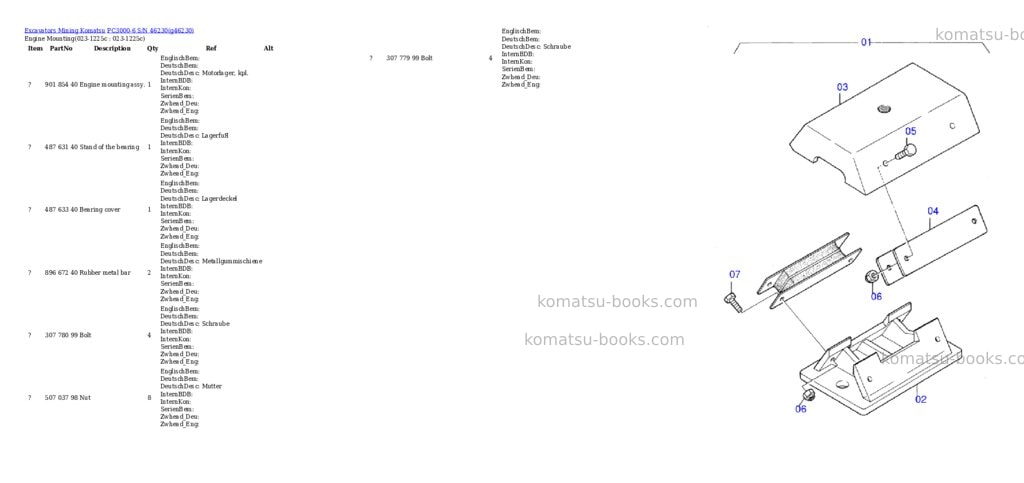 Komatsu pc3000-6 s/n 46230 Parts catalog cover Komatsu pc3000-6 s/n 46230 Parts catalog cover
