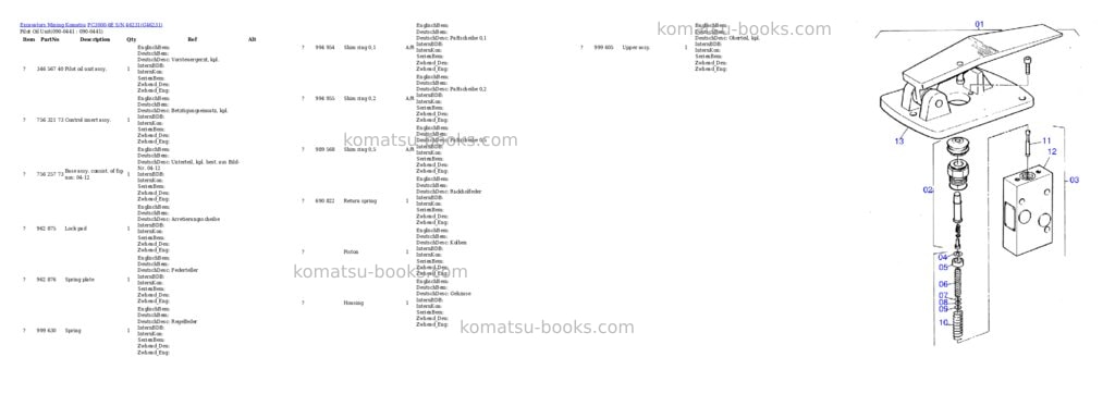 Komatsu pc3000-6e s/n 46231 Parts catalog cover Page 6