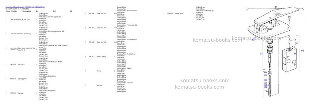 Komatsu pc3000-6 s/n 46233 Parts catalog cover Page 8