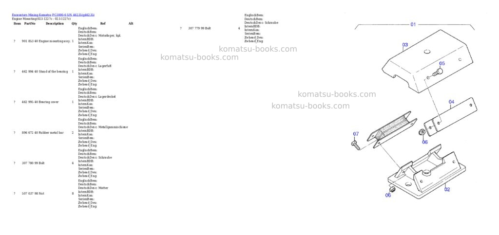 Komatsu pc3000-6 s/n 46235 Parts catalog cover Page 2
