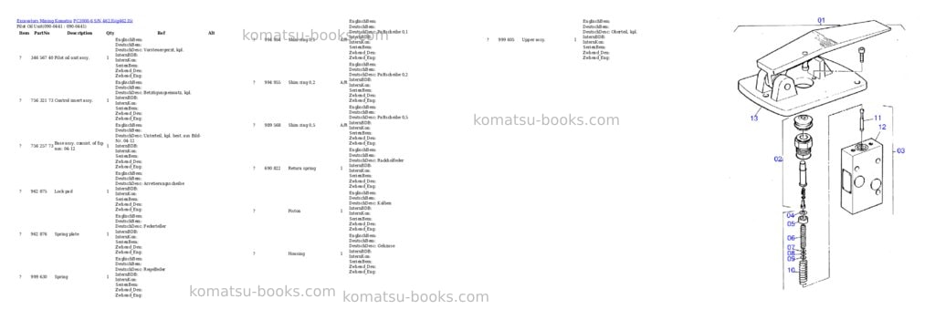 Komatsu pc3000-6 s/n 46235 Parts catalog cover Page 8