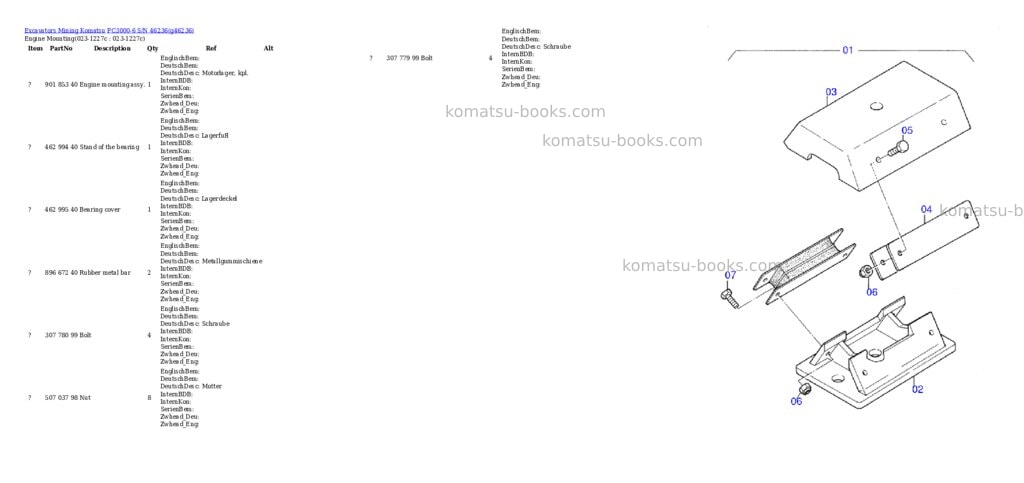 Komatsu pc3000-6 s/n 46236 Parts catalog cover Page 2