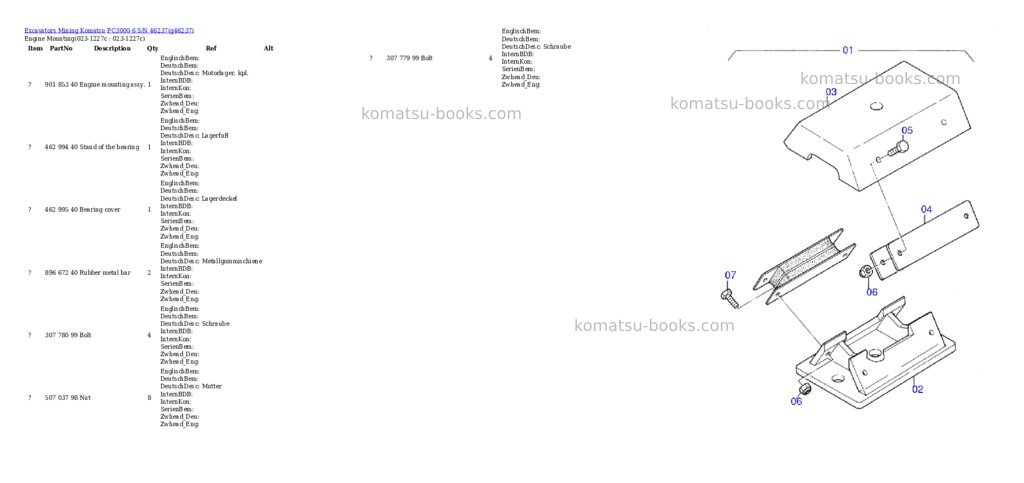Komatsu pc3000-6 s/n 46237 Parts catalog cover Page 2