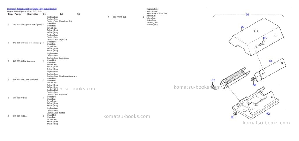 Komatsu pc3000-6 s/n 46238 Parts catalog cover Page 2 Komatsu pc3000-6 s/n 46238 Parts catalog cover Page 2