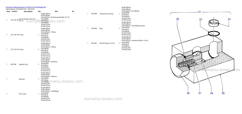 Komatsu pc3000-6 s/n 46238 Parts catalog cover Page 4 Komatsu pc3000-6 s/n 46238 Parts catalog cover Page 4