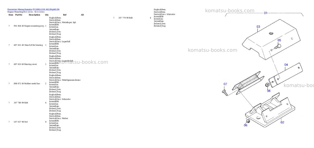 Komatsu pc3000-6 s/n 46239 Parts catalog cover Page 2 Komatsu pc3000-6 s/n 46239 Parts catalog cover Page 2