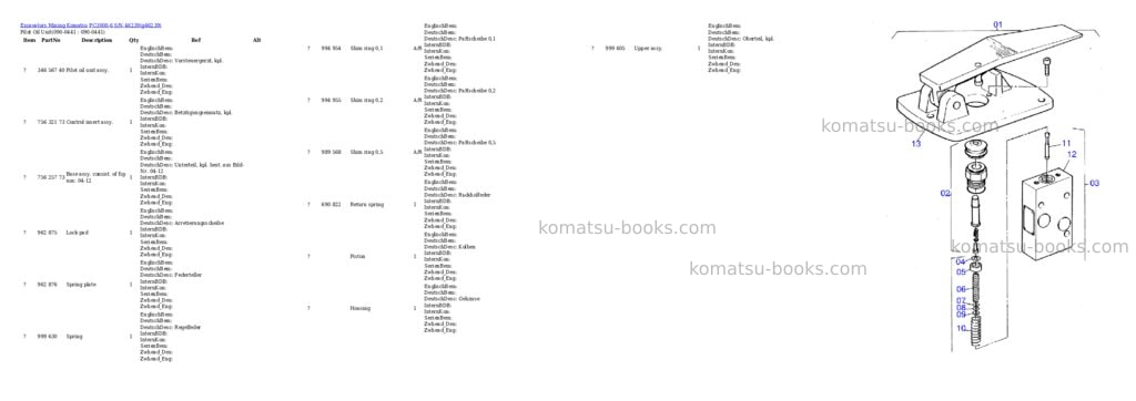 Komatsu pc3000-6 s/n 46239 Parts catalog cover Page 9 Komatsu pc3000-6 s/n 46239 Parts catalog cover Page 9