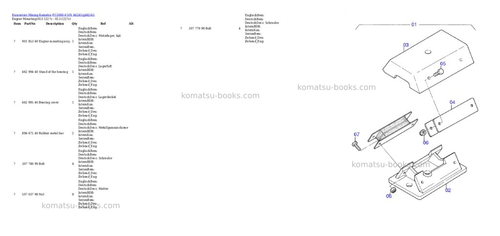 Komatsu pc3000-6 s/n 46241 Parts catalog cover Page 2