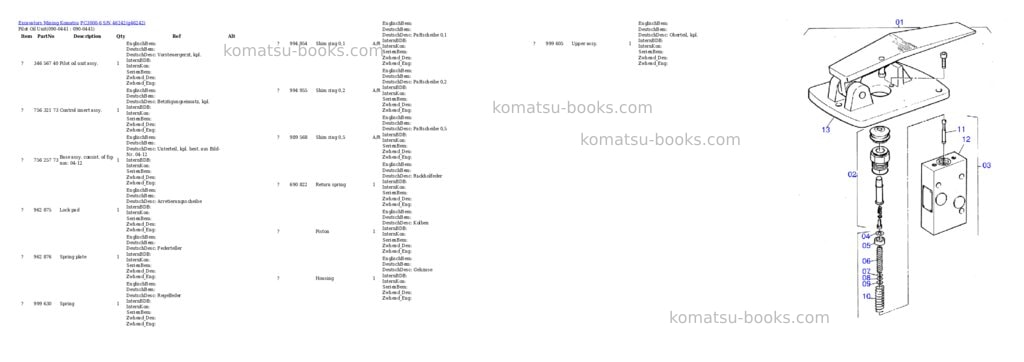 Komatsu pc3000-6 s/n 46242 Parts catalog cover Page 8