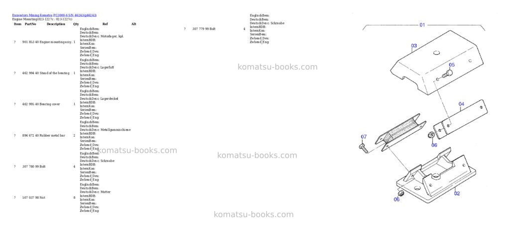 Komatsu pc3000-6 s/n 46243 Parts catalog cover Page 2