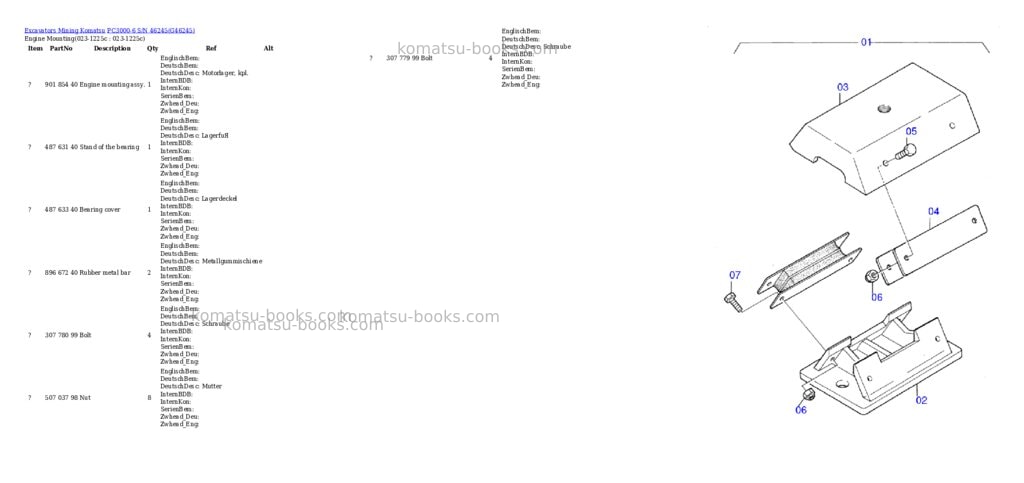 Komatsu PC3000-6 S/N 46245 Parts catalog cover