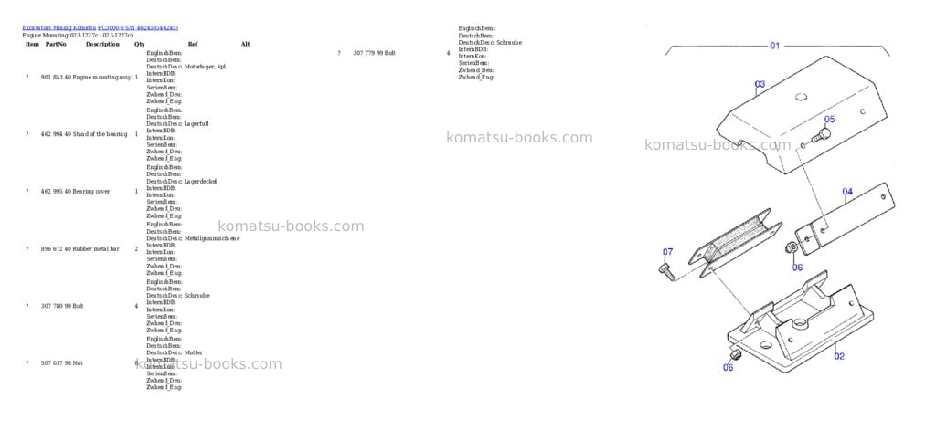 Komatsu PC3000-6 S/N 46245 Parts catalog cover Page 2