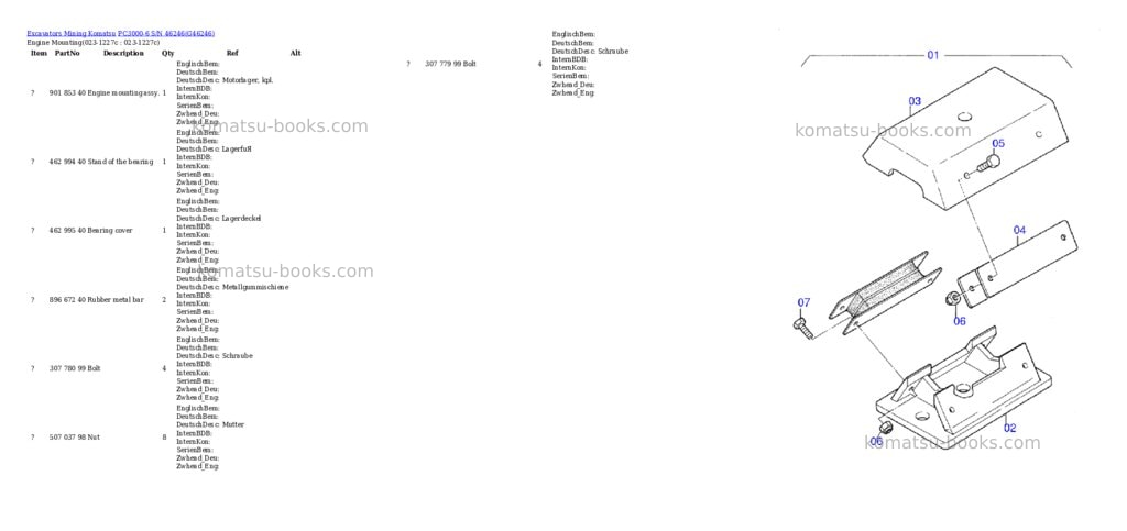 Komatsu pc3000-6 s/n 46246 Parts catalog cover Page 2