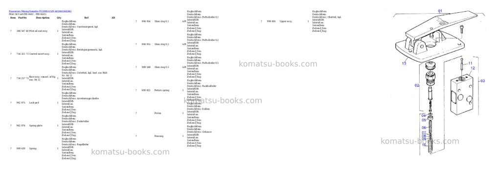 Komatsu pc3000-6 s/n 46246 Parts catalog cover Page 7