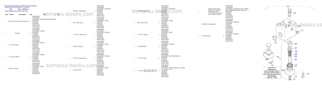 Komatsu pc3000-6 s/n 46247 Parts catalog cover Page 8
