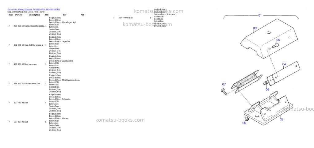 Komatsu pc3000-6 s/n 46249 Parts catalog cover Page 2